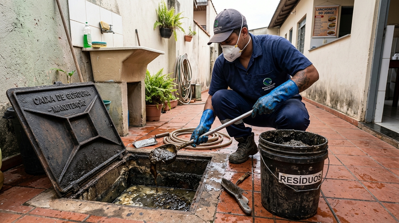 Manutenção de Caixa de Gordura em Camilópolis, Santo André‑SP